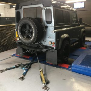 Defender On The Dyno With Graph
